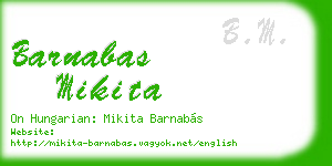 barnabas mikita business card